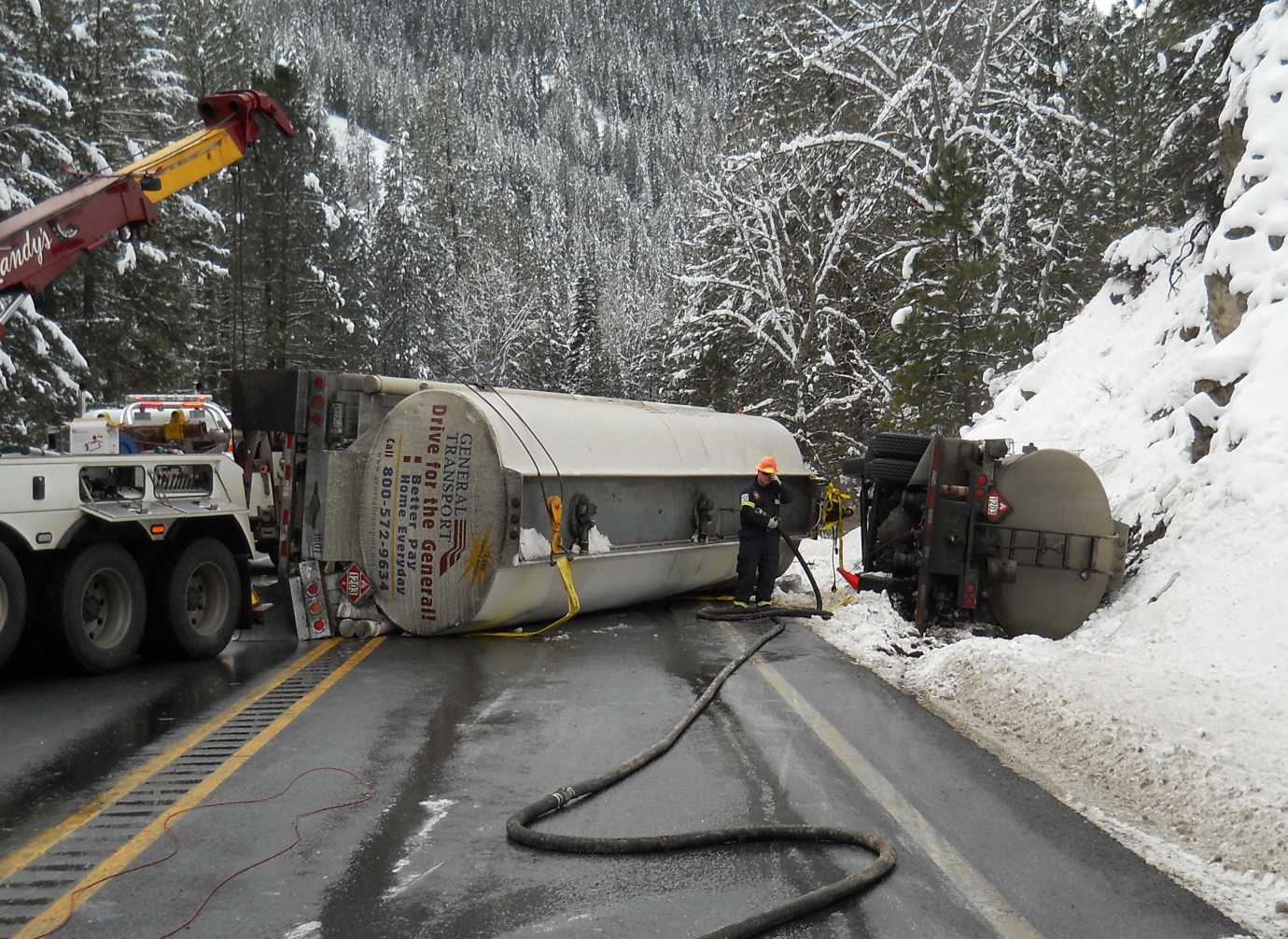 Tanker Spill in mountains