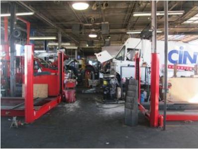 Photo of a truck servicing facility